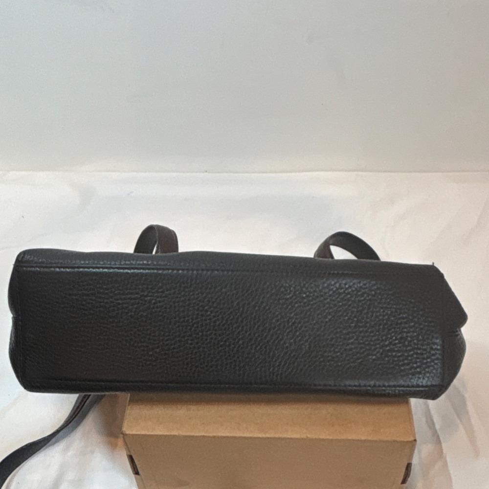 Brighton Black Pebbled Shoulder Bag with Silver Hardware and Shoulder Strap - Picture 10 of 10